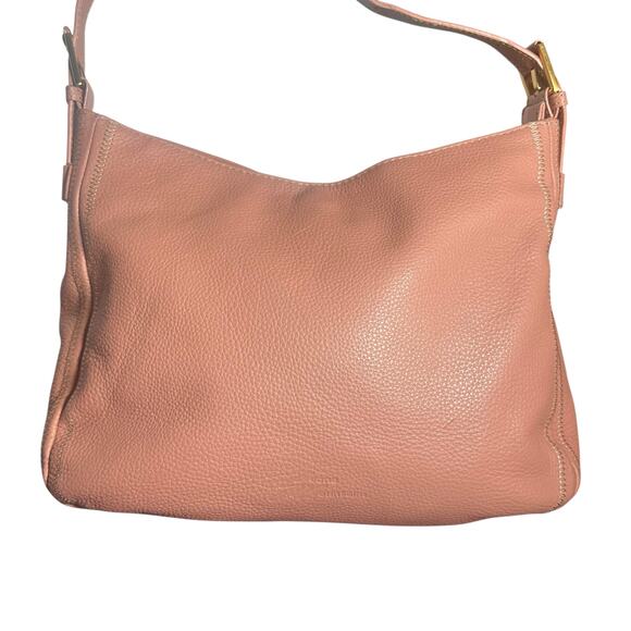 Stone Mountain Pink Leather Shoulder Bag Hobo Purse with Pockets - Picture 1 of 15